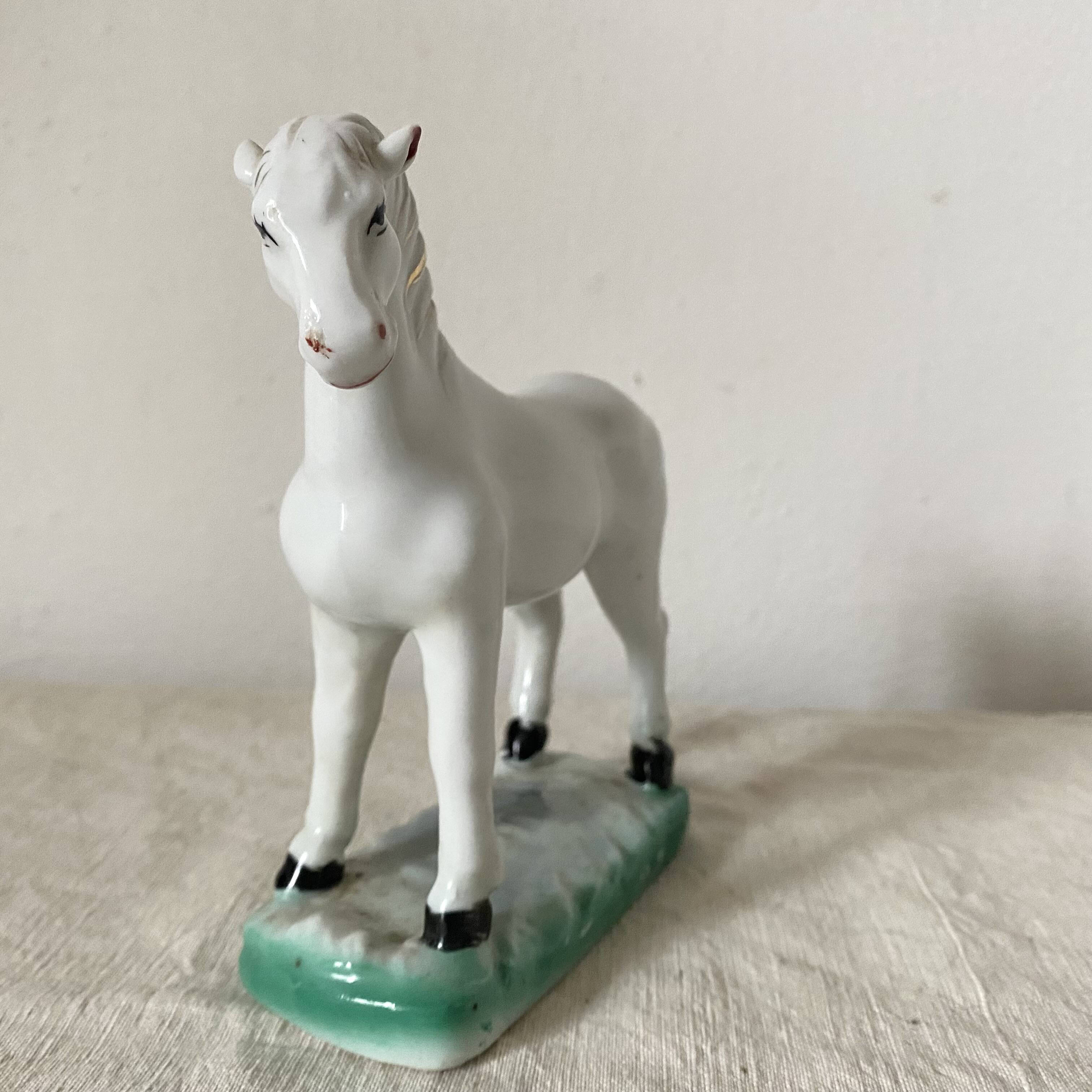 Vintage porcelain horse, Asia