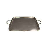 Louis XV style service tray in silver metal around 1900