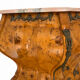 Grande commode bombée Louis XIV/Régence en loupe, bronze & marbre rose