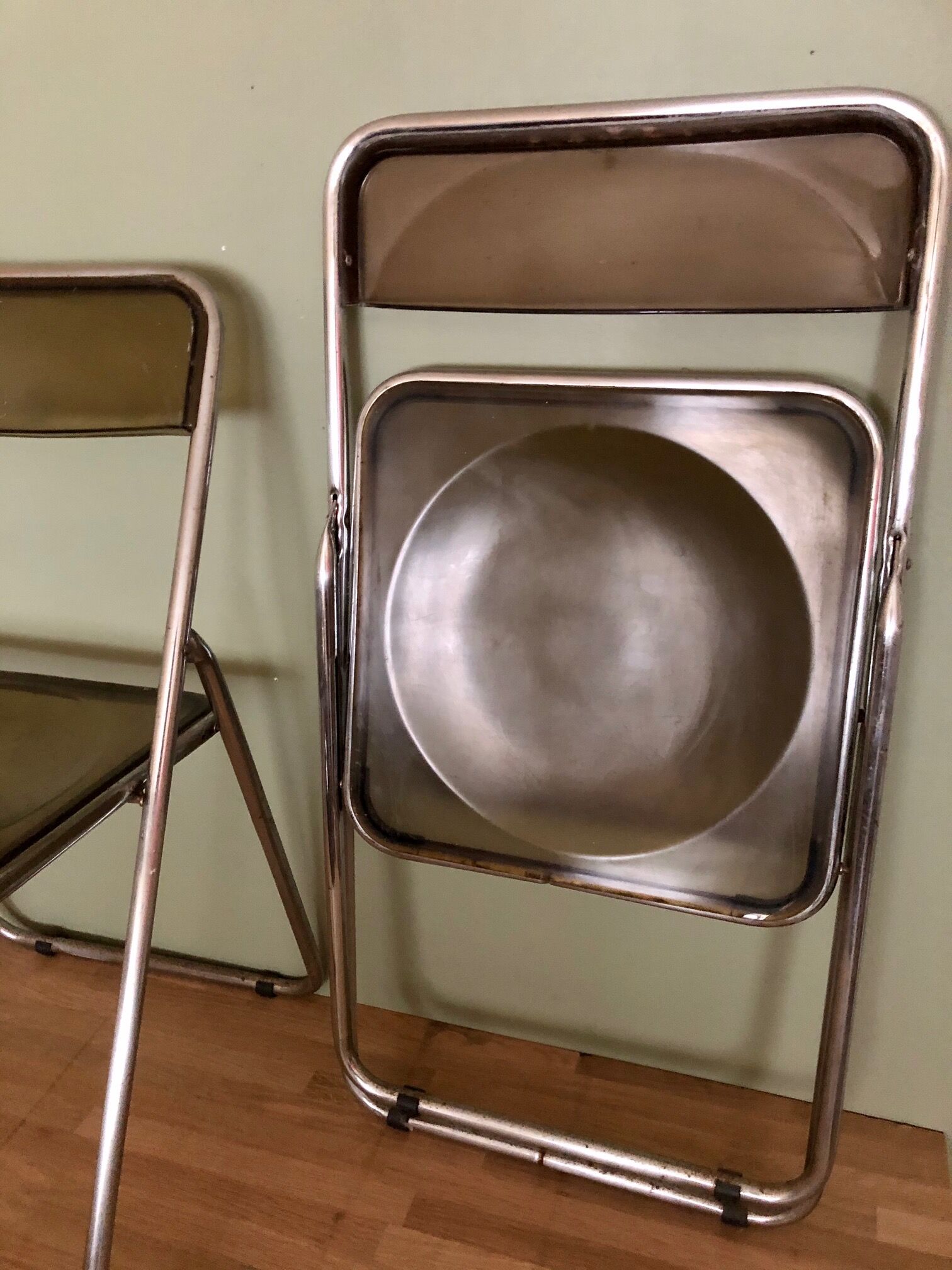 Two chrome chairs 70