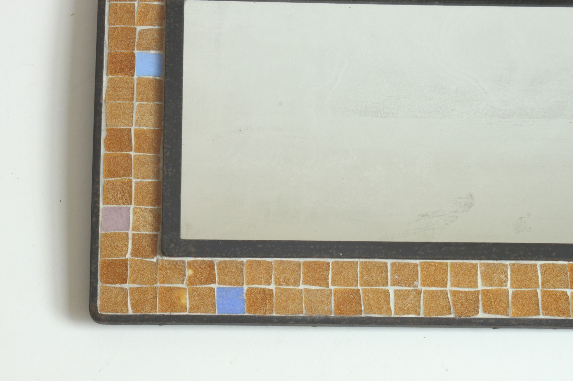 Cast iron and mosaic tiles mirror, 1960s.