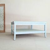 Blue square coffee table