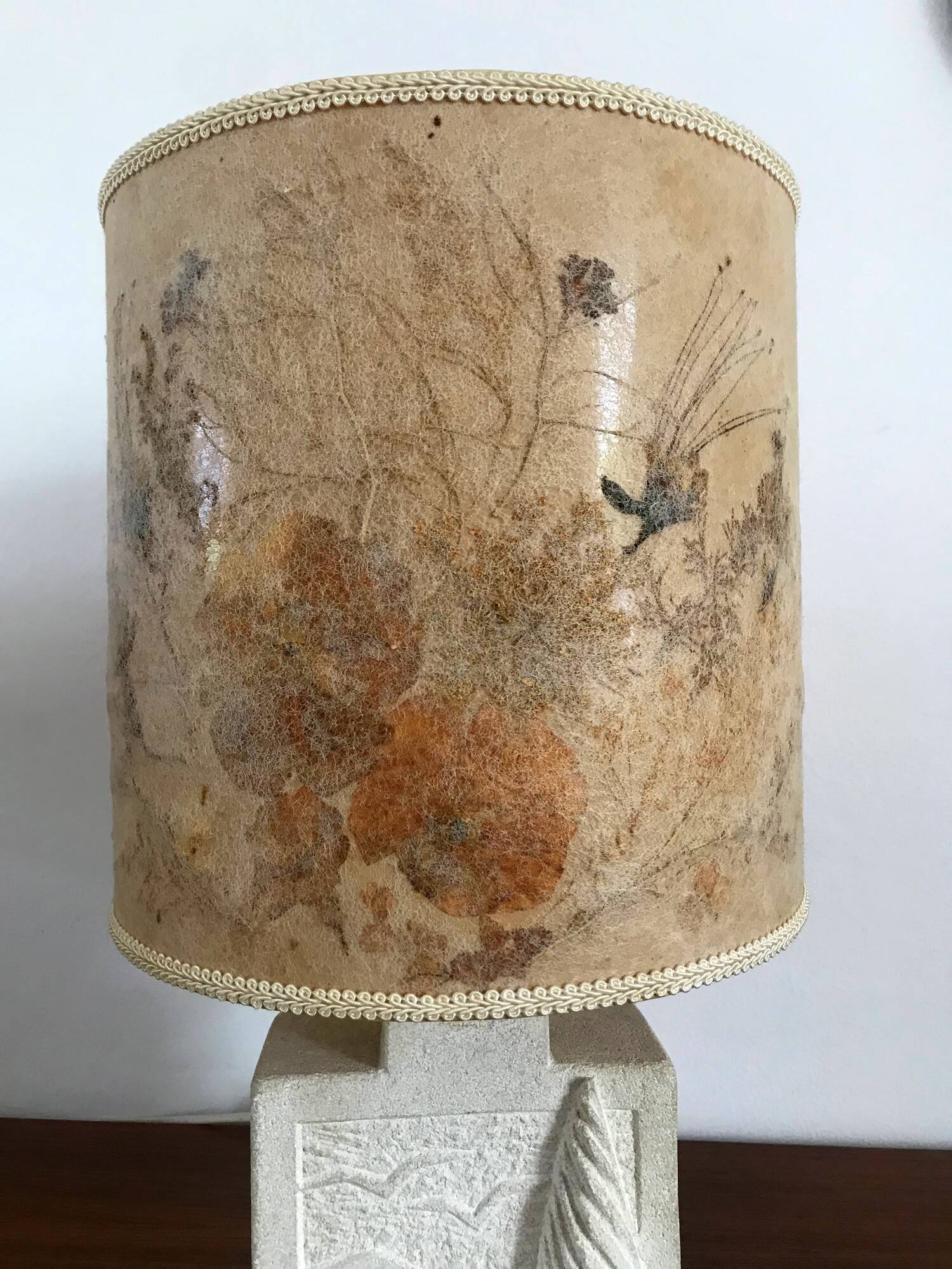 Lampe vintage en pierre du Gard années 70