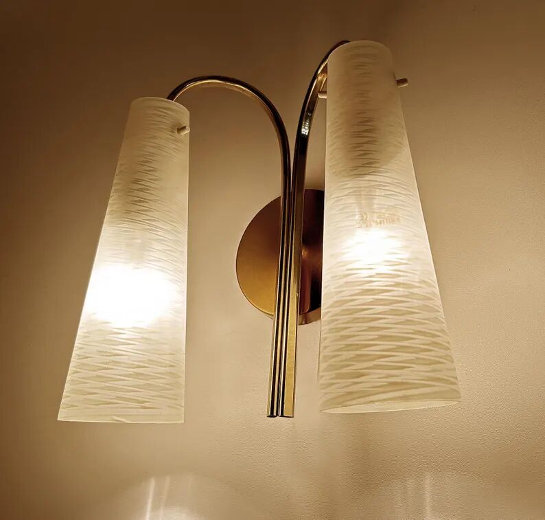 Vintage Italian Glass Sconce, 1960s