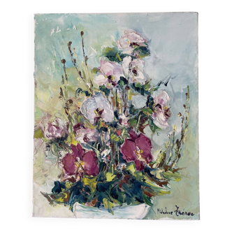 Bouquet of flowers oil on canvas