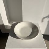 2 white hollow plates flower shape Gien D: 21,5cm