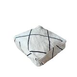White kilim Berber pouf