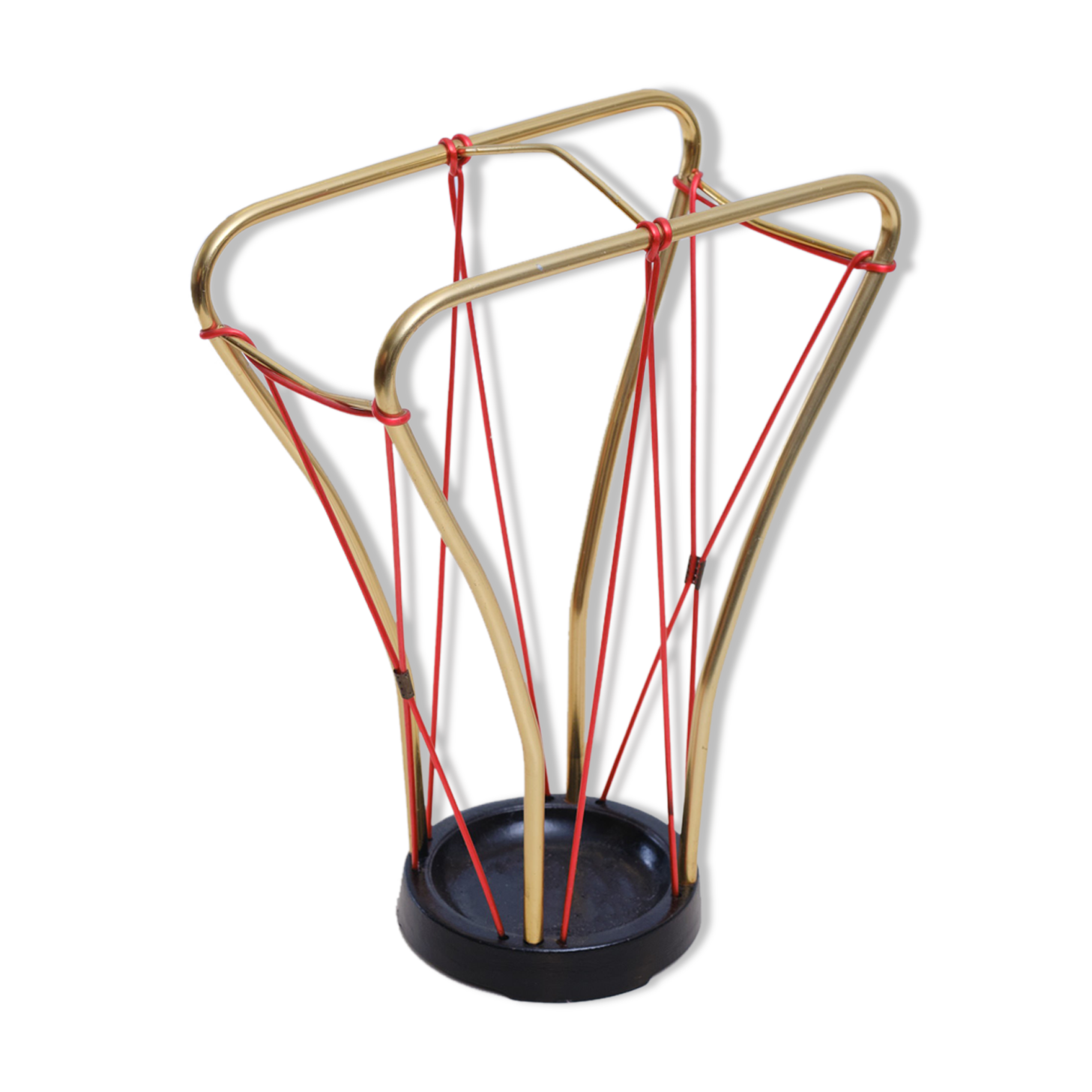 Brass umbrella stand, austria, 1950