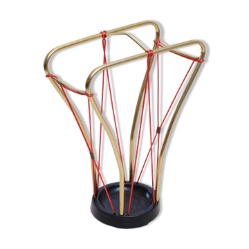 Brass umbrella stand, austria, 1950