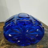 Bouteille bleue cobalt style flacon de parfum