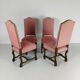 Beech Os De Mouton tapestry chairs (set of 4)