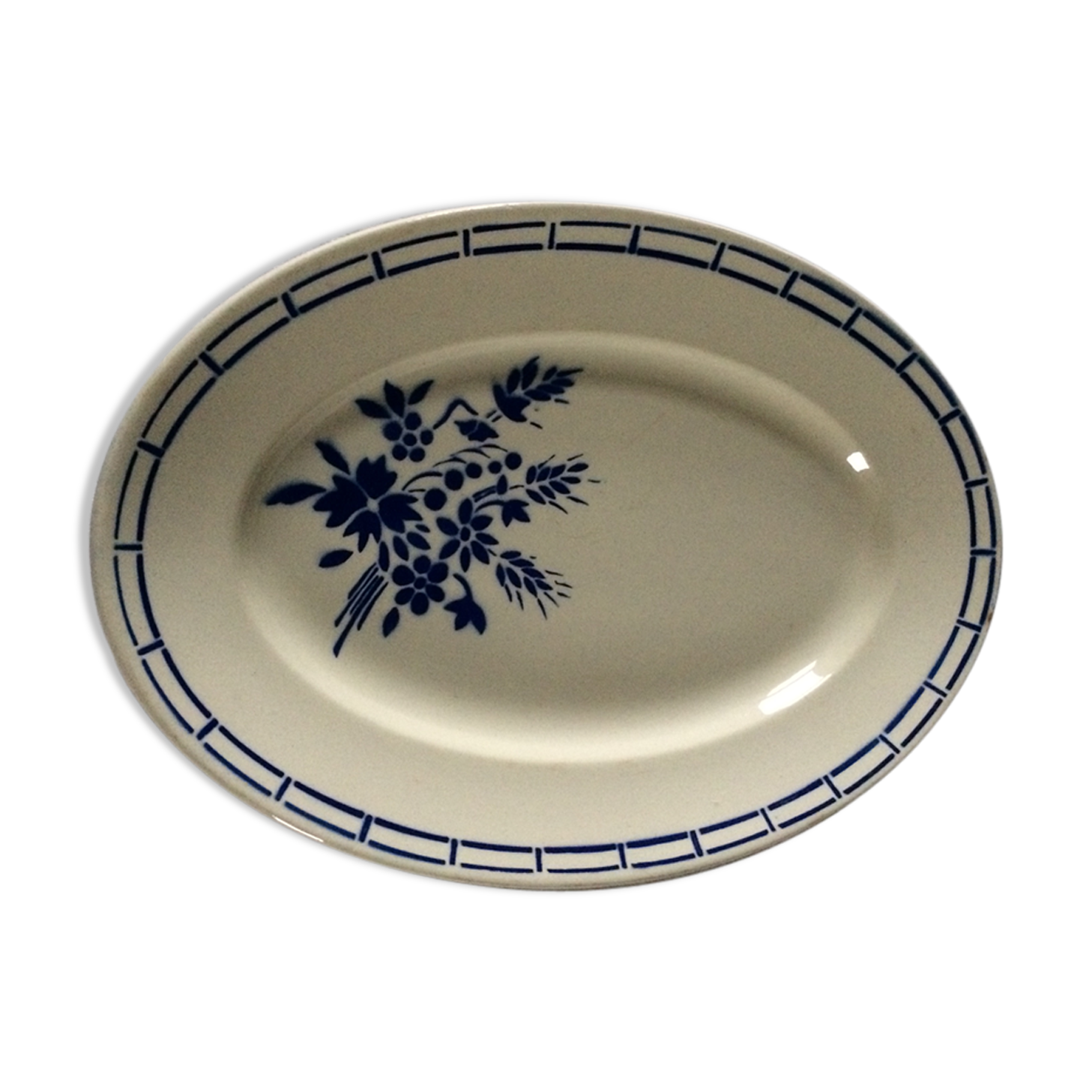 long dish old half-porcelain Badonviller