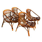 1960s Rattan Armchairs from France