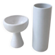 Soliflore et bougeoir en porcelaine