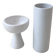 Soliflore et bougeoir en porcelaine