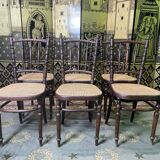 Suite of 6 bistro chairs in FISCHEL canning