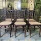 Suite de 6 chaises bistrot en cannage Fischel
