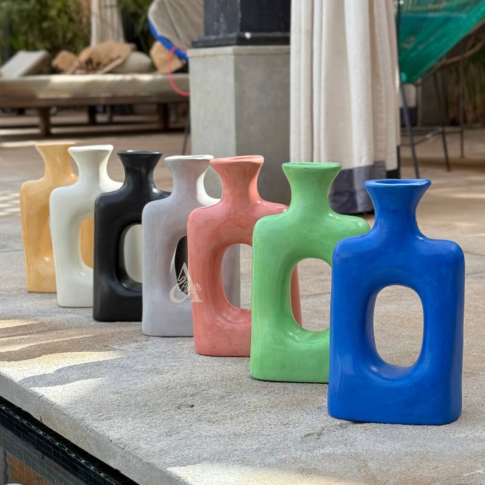 7 Vases artisanals Riad mat