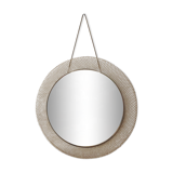 Mid-century round metal mirror, France 1960's