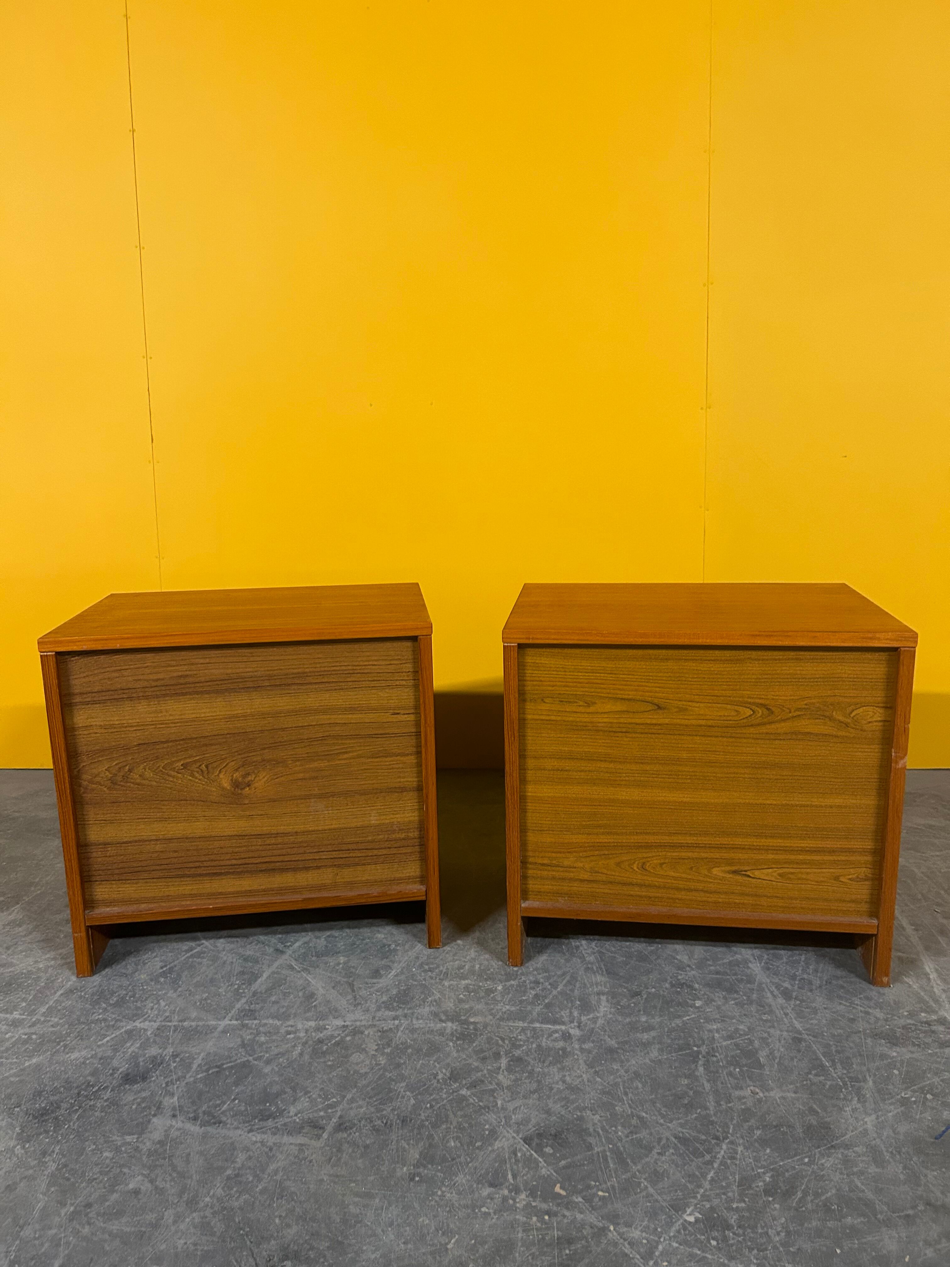 Pair of Danish mid-century teak bedside tables 1960s