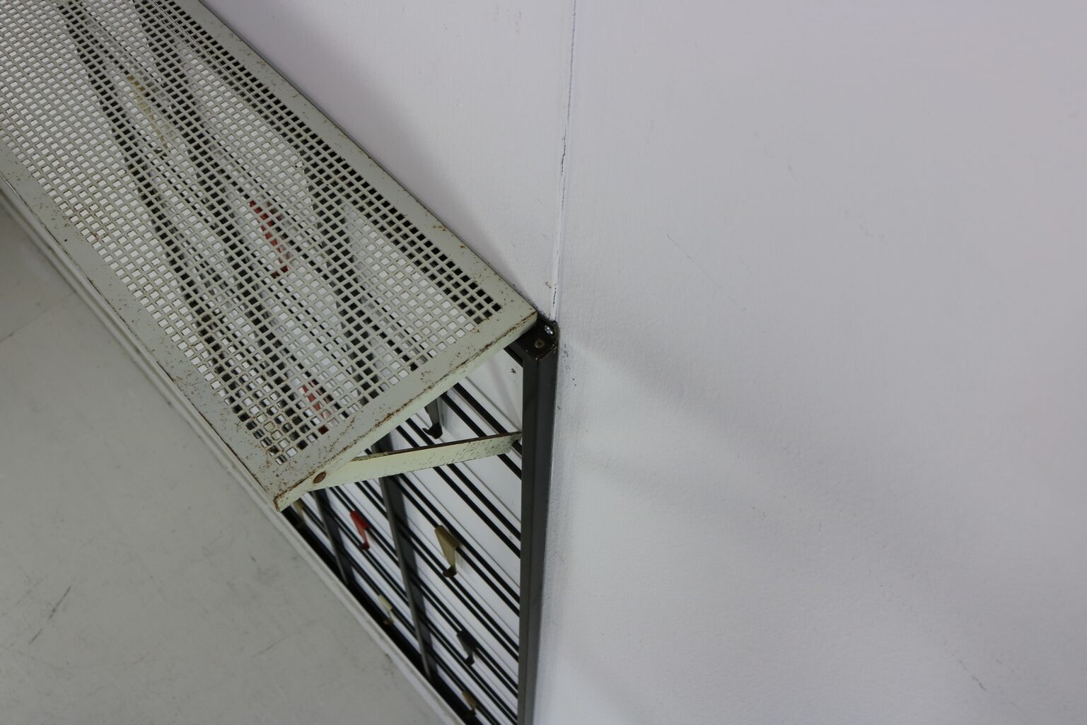 Scale wall mount coat rack with hat shelf by Coen de Vries for Pilastro