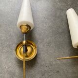 Brass and opaline wall lamp 1950/60