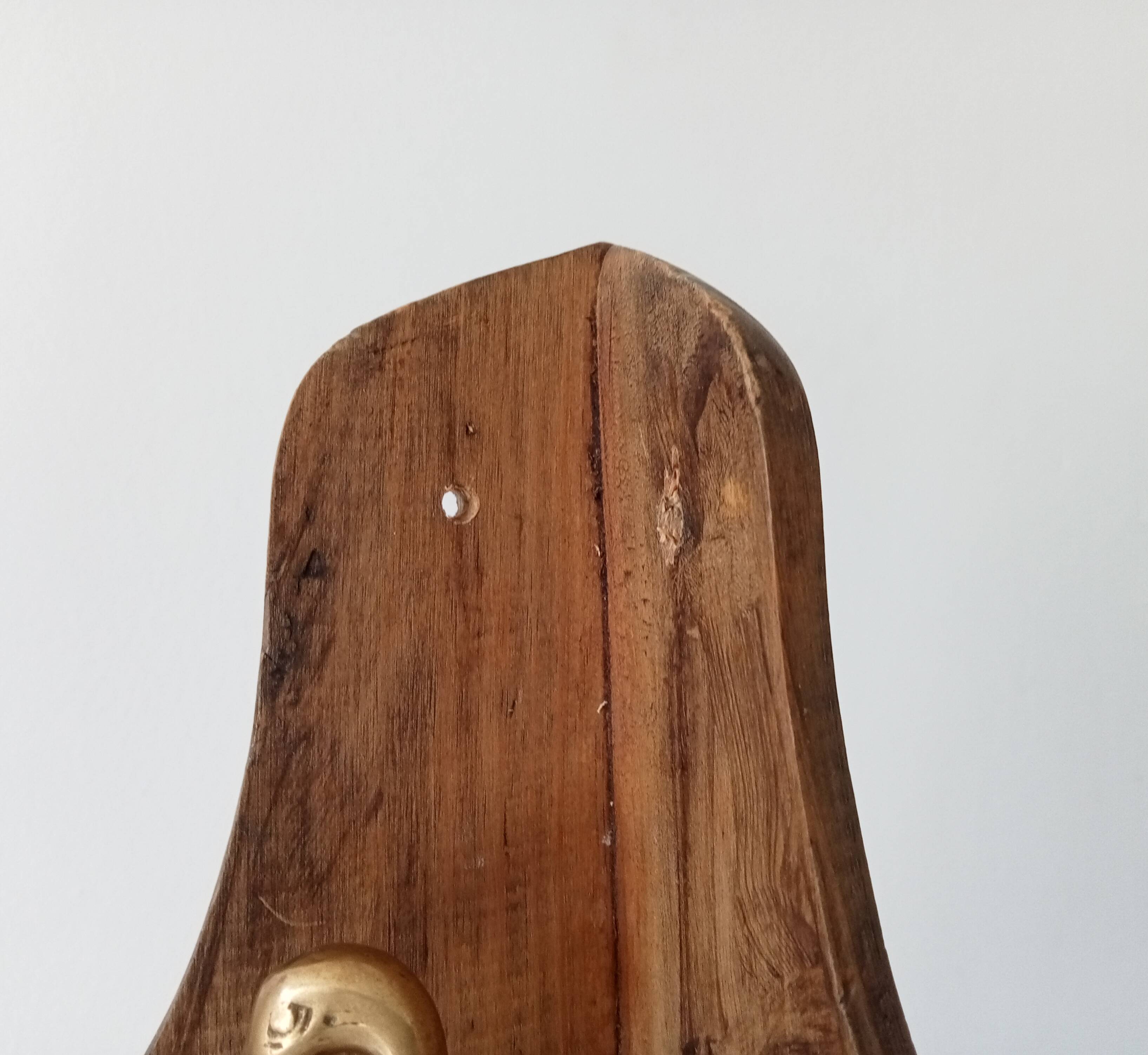 Antique wooden corner wall shelf