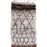 Azilal beige Moroccan rug - 161 x 81 cm