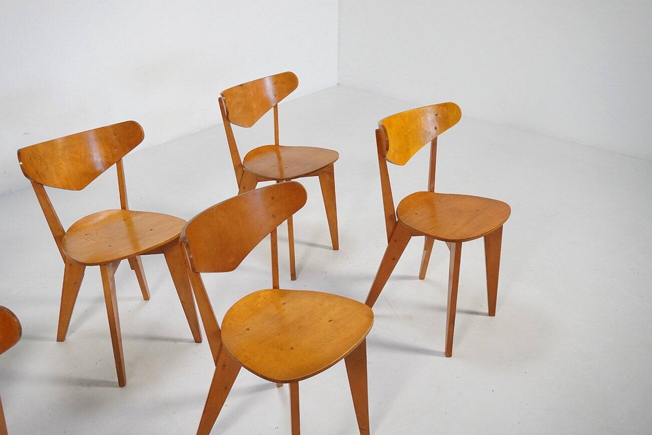 BN-1 Chairs by Wim Den Boon for De Toekomst, 1940s, Set of 6