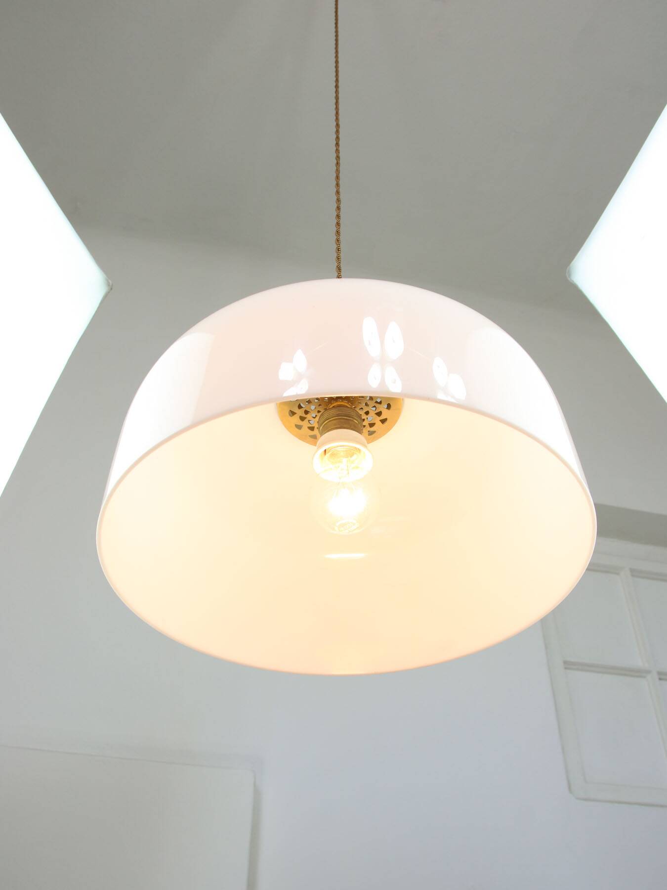 Medusa Pendant by Luigi Massoni for Guzzini in Brass and Plexiglass, 1970s