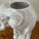 Vintage elephant umbrella stand in glazed ceramic
