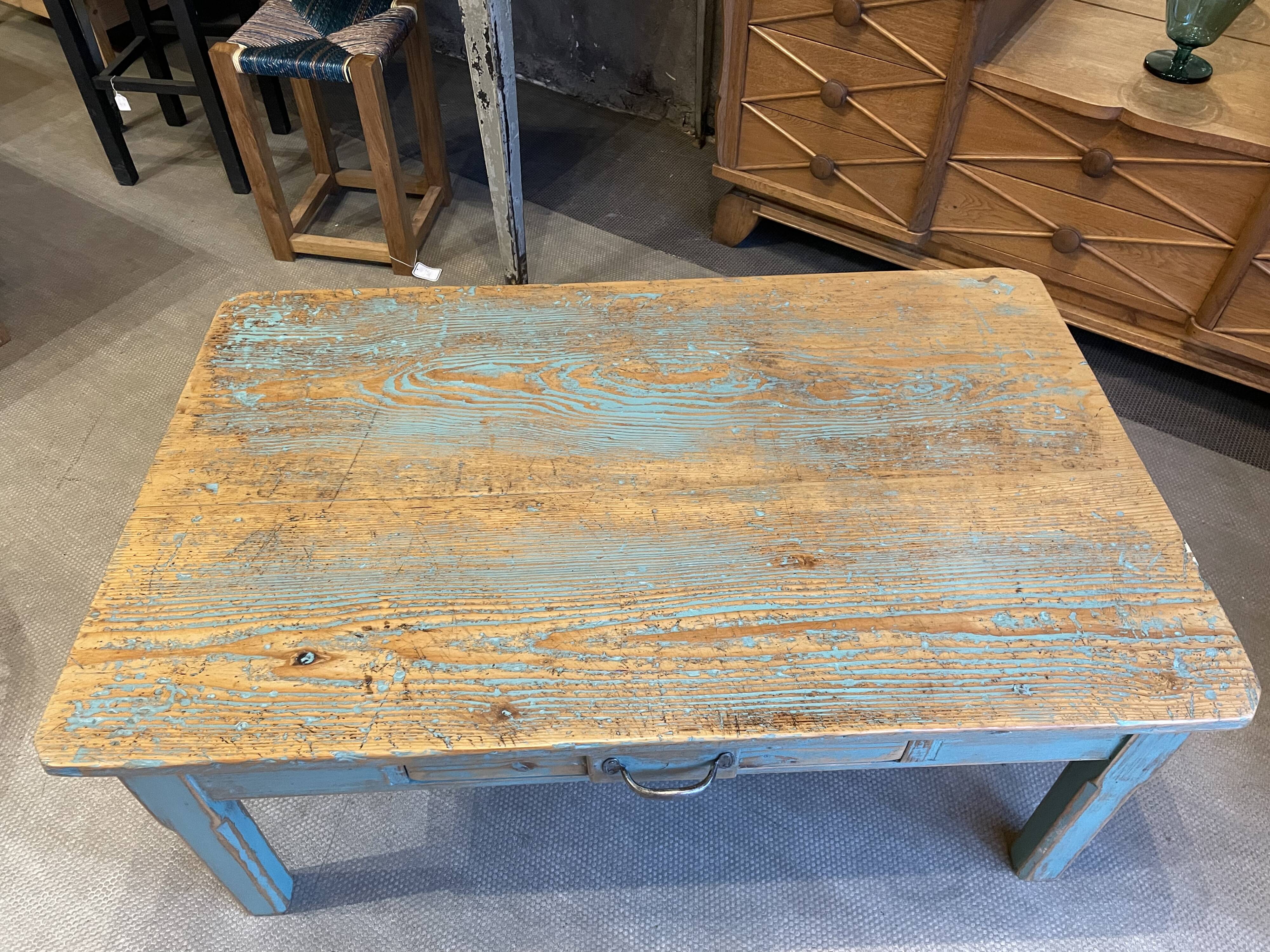 Vintage blue coffee table
