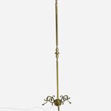 Lampadaire tripode en laiton