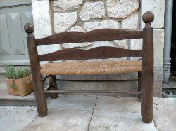 Mulched bench for children