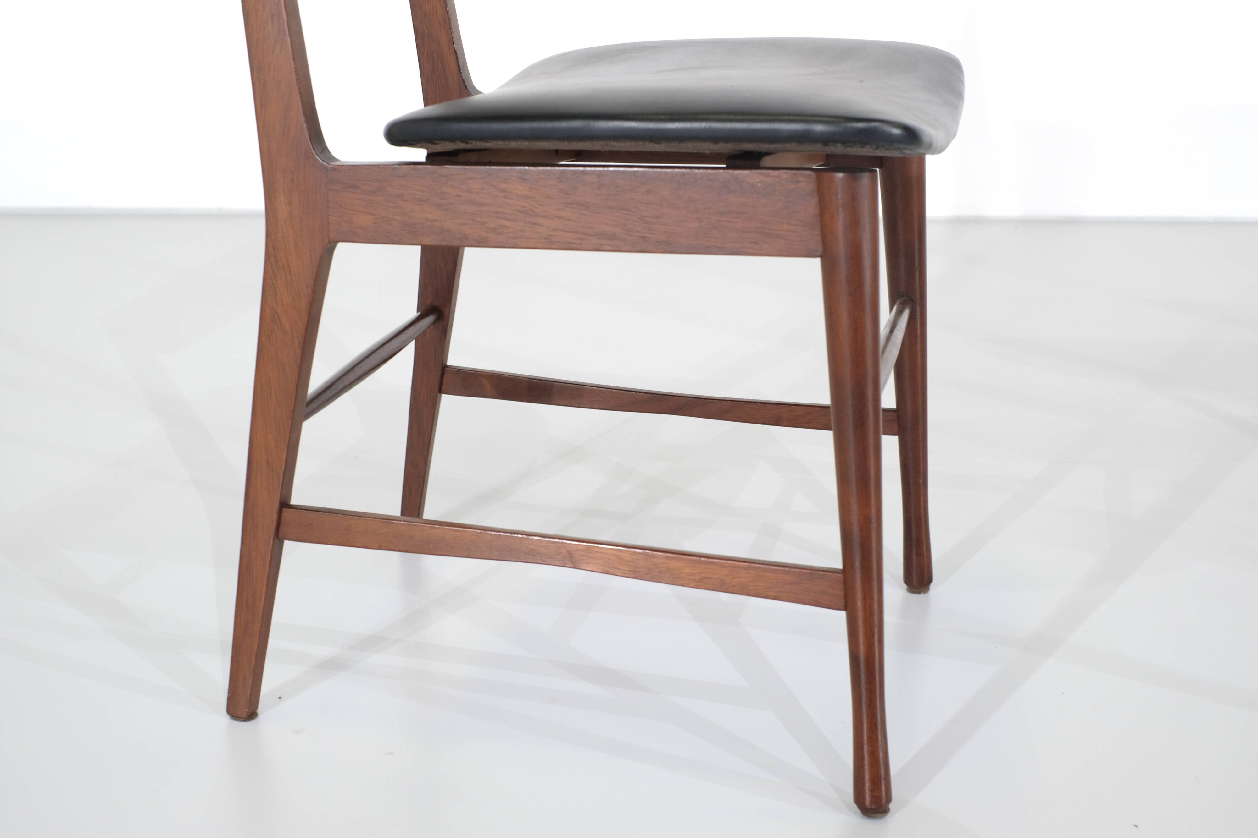 4 chaises en teck, Danemark, 1960