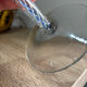 Blue spiral glass candlestick