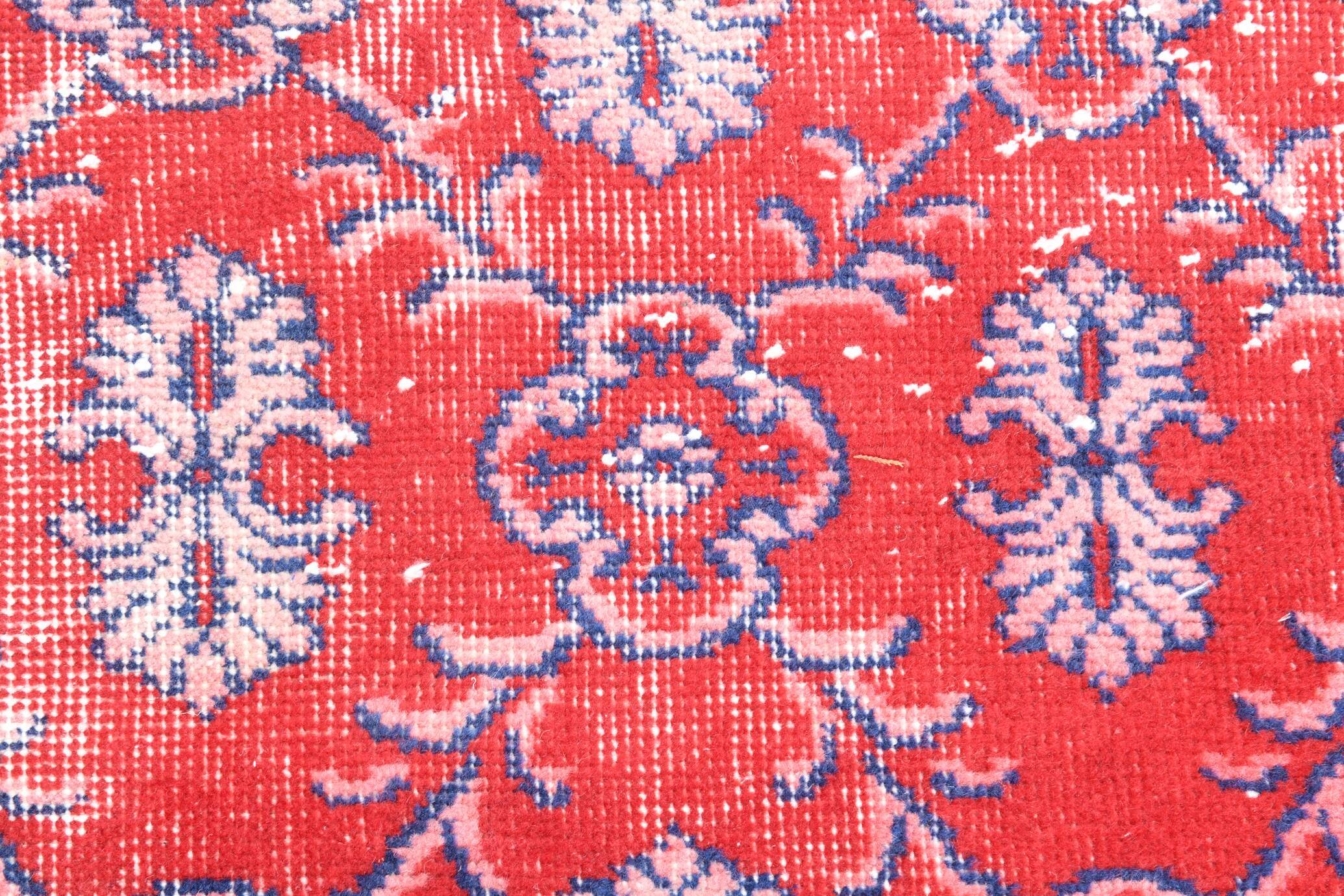 2x8 red classic vintage runner rug, 245x73cm