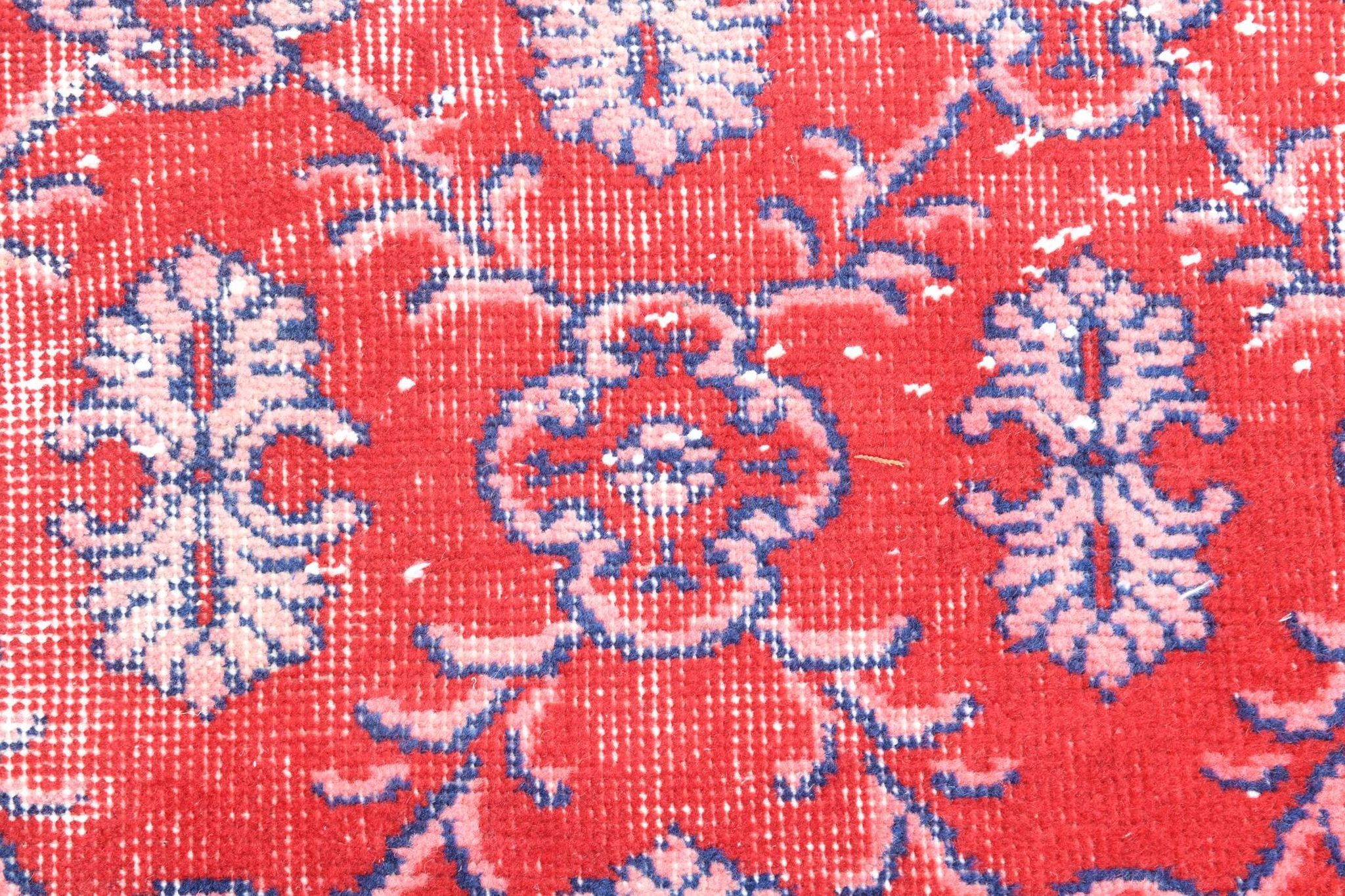 2x8 red classic vintage runner rug, 245x73cm