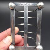 Silver metal toast carrier - circa 1940