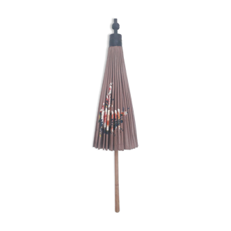 Old Asian umbrella - hand-painted cardboard, 1960