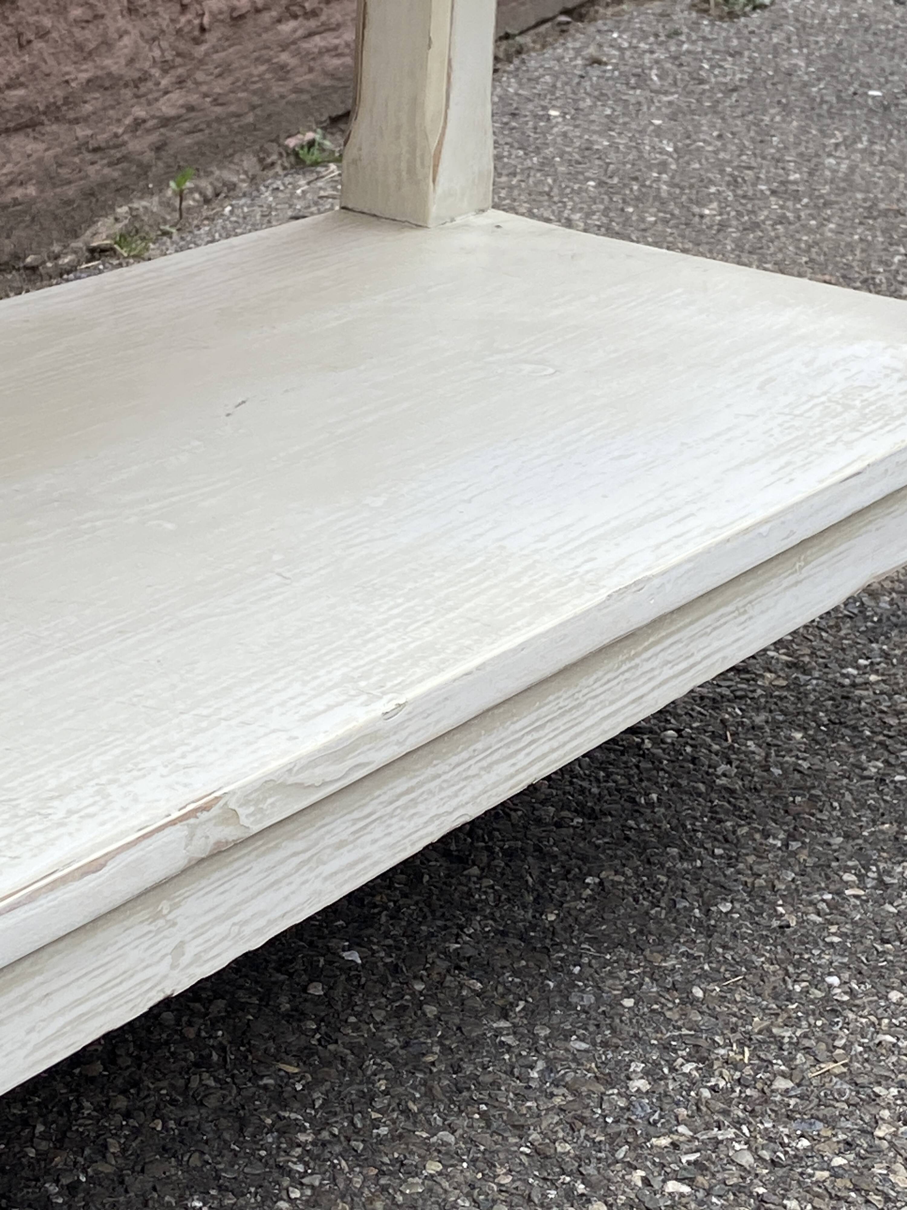 Small industrial look table commercial style drapier in 1900 shabby chic fir