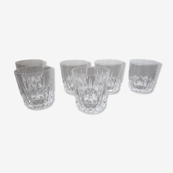 6 crystal whiskey glasses