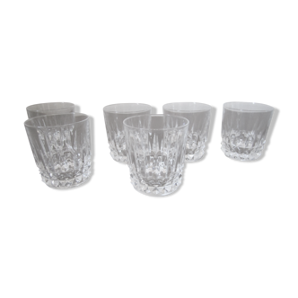 6 verres à whisky en cristal