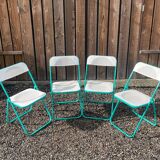 4 chaises pliantes vintage 80's