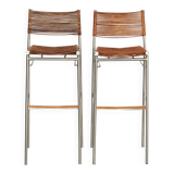 Pair of Tito Agnoli Barstools "MissB" for Pierantonio Bonacina