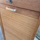 Filing cabinet with curtains