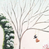 Painting on canvas Christine Cipriano, 20th century