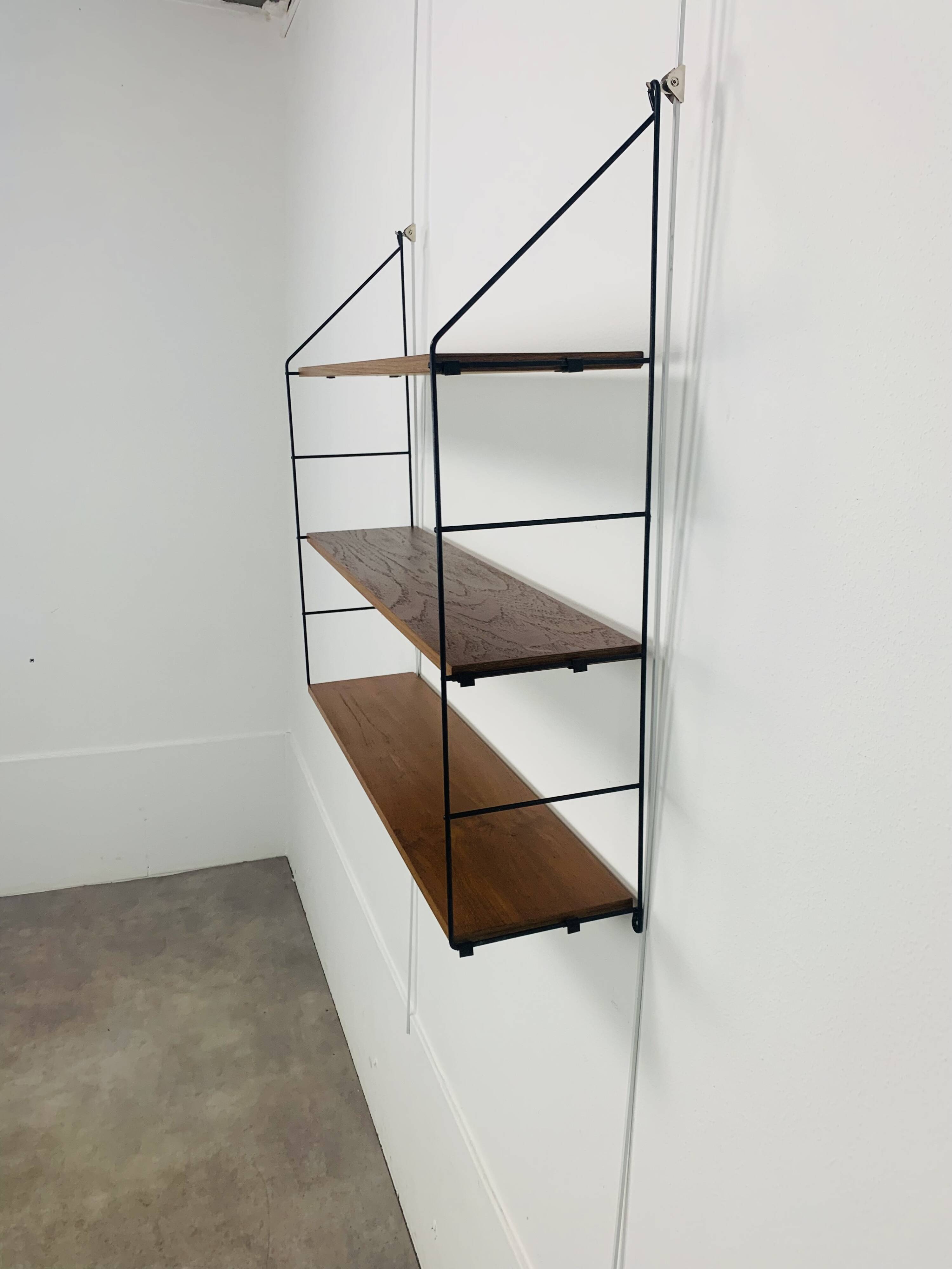 String shelf, teak and metal, 1960s