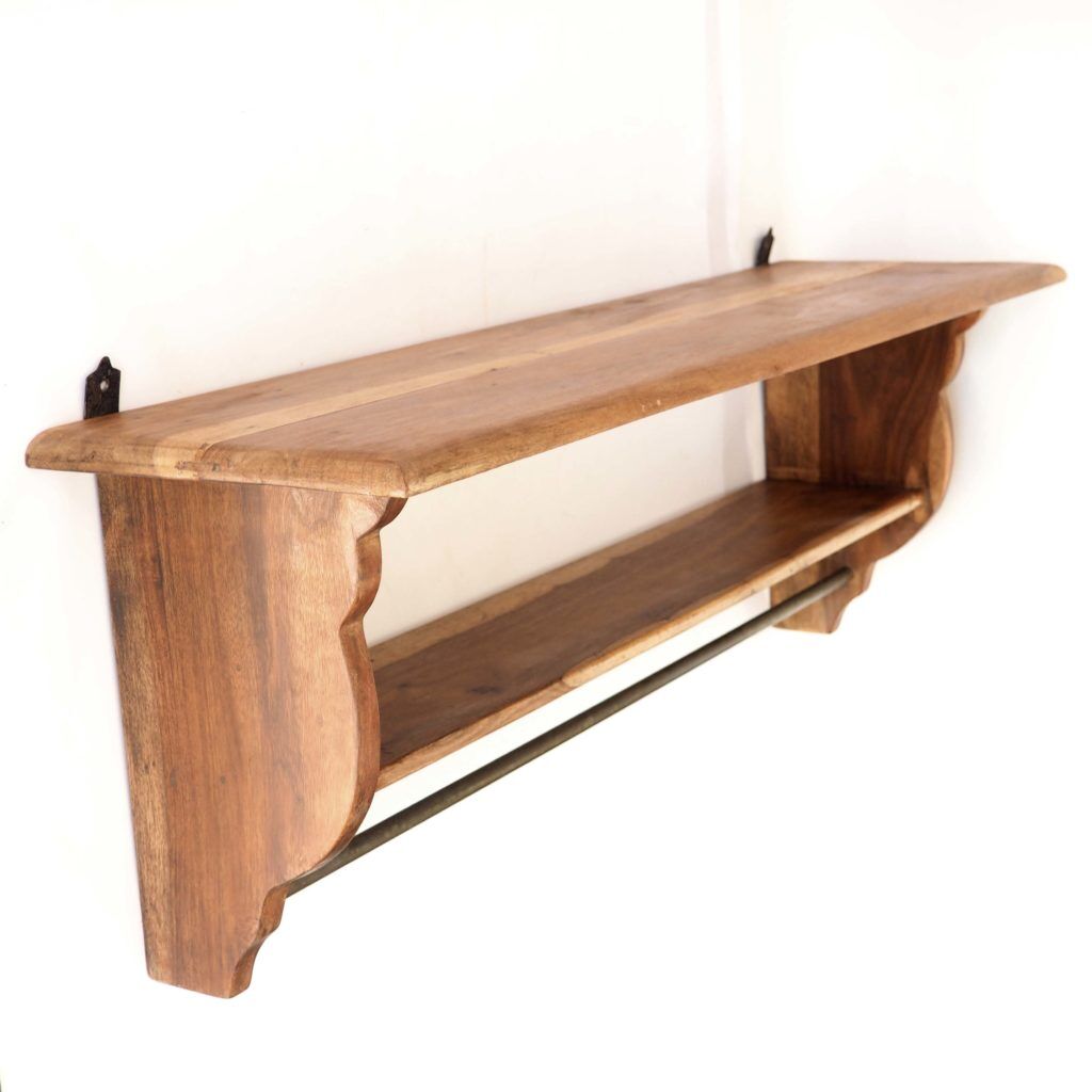 Wooden kitchen shelf