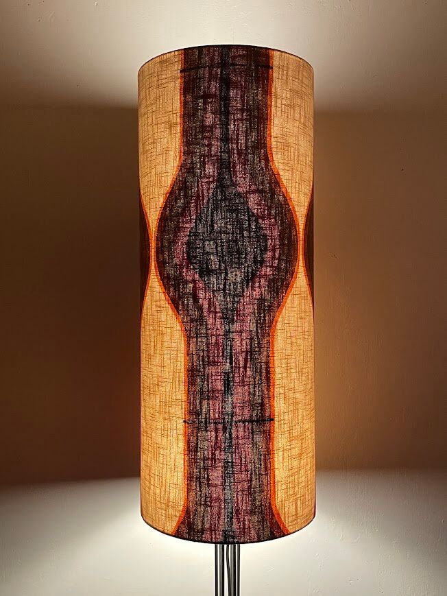 Lampshade Metropolis fabric 70s